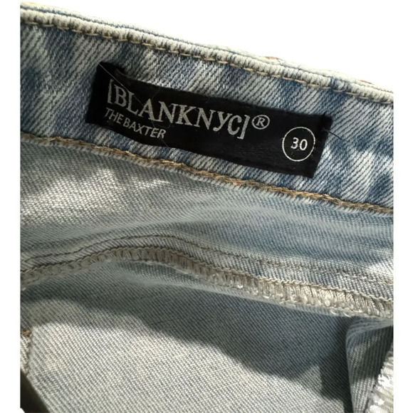 NWT Blank NYC The Baxter Ribcage Jean RARE Sz 30 Rare Light wash 90s vibes - Picture 5 of 6